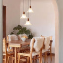Retro Creative Glass Shade Pendant Light For Bedroom