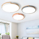 Contemporary Wood LED Flush Ceiling Lights For Bedroom
