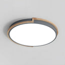 Contemporary Wood LED Flush Ceiling Lights For Bedroom