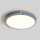 Contemporary Wood LED Flush Ceiling Lights For Bedroom