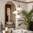 Retro Creative Glass Shade Pendant Light For Bedroom