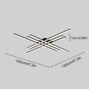 Industrial Minimalist Iron Living Room Semi Flush LED Ceiling Light