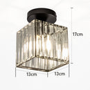 Mini Crystal Ceiling Light, black, E27, 13cm
