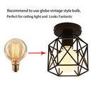 Industrial Iron Art Black Hallway Ceiling Light