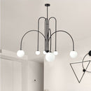 Art Deco Glass Ball Chandelier