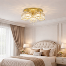 Crystal Modern Ceiling Light with Cylinder Crystal Shade for Living Room