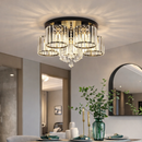 Crystal Modern Ceiling Light with Cylinder Crystal Shade for Living Room
