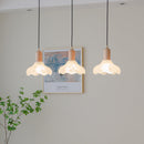Retro Creative Glass Shade Pendant Light For Bedroom