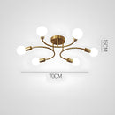 Creative Multi-Bulb Golden Bedroom Ceiling Light