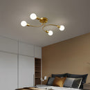 Creative Multi-Bulb Golden Bedroom Ceiling Light