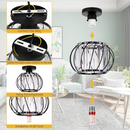 Hallway Ceiling Lighting, 16cm, black, E27