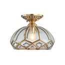 Vintage Copper Geometry Ceiling Hallway Light