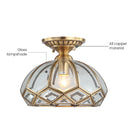 Vintage Copper Geometry Ceiling Hallway Light