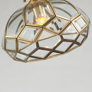 Vintage Copper Geometry Ceiling Hallway Light