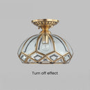 Vintage Copper Geometry Ceiling Hallway Light