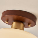 Vintage French Cream Hallway Glass Ceiling Light