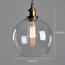 Nordic Clear Glass Bedside Pendant Light