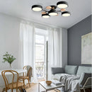 Contemporary Modern Round Black Semi Flush Ceiling Lights