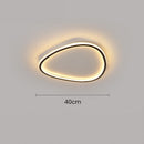 Nordic Oval Black LED Ceiling Light For Bedroom