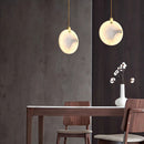Minimalist White Elegance Marble LED Pendant Lights