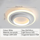 Art Deco Acrylic LED Ceiling Lights For Living Room