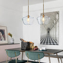 Industrial Glass Living Room Pendant Light