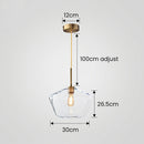 Industrial Glass Living Room Pendant Light