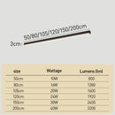 Black Sleek Long Strip Aluminum Living Room LED Ceiling Lights