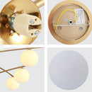Modern Nordic Glass Ball Semi Flush Chandelier