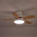 Acrylic Minimalism LED Bedroom Ceiling Fan With Light
