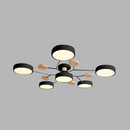 Contemporary Modern Round Black Semi Flush Ceiling Lights