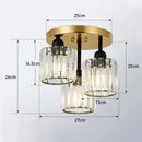 Elegant Crystal Semi Flush Ceiling Light