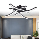 Elegant Curved Black LED Living Room Ceiling Lights