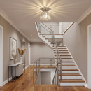Semi Flush Mount Ceiling Lights, Modern Crystal Hallway Ceiling Lamp