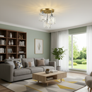 Crystal Semi Flush Ceiling Lights for Living Room, Hallway