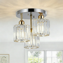 Crystal Semi Flush Ceiling Lights for Living Room, Hallway