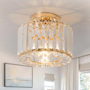 Modern Crystals Semi Flush Mount Ceiling Light for Hallway
