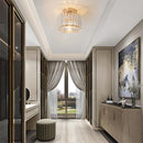 Modern Crystals Semi Flush Mount Ceiling Light for Hallway