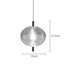 Elegant Ripple Patterned Glass LED Pendant Light