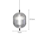 Elegant Ripple Patterned Glass LED Pendant Light