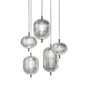 Elegant Ripple Patterned Glass LED Pendant Light