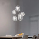 Elegant Ripple Patterned Glass LED Pendant Light
