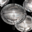 Elegant Ripple Patterned Glass LED Pendant Light