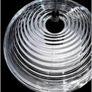 Elegant Ripple Patterned Glass LED Pendant Light