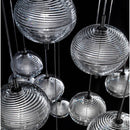 Elegant Ripple Patterned Glass LED Pendant Light