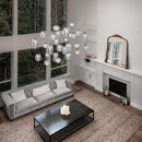 Elegant Ripple Patterned Glass LED Pendant Light