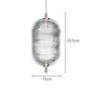 Elegant Ripple Patterned Glass LED Pendant Light