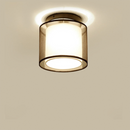 Retro Fabric Living Room Flush Mount Ceiling Lights