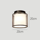 Retro Fabric Living Room Flush Mount Ceiling Lights