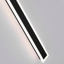 Set of 2 Modern IP65 Slim Black LED Outdoor Strip Wall Light